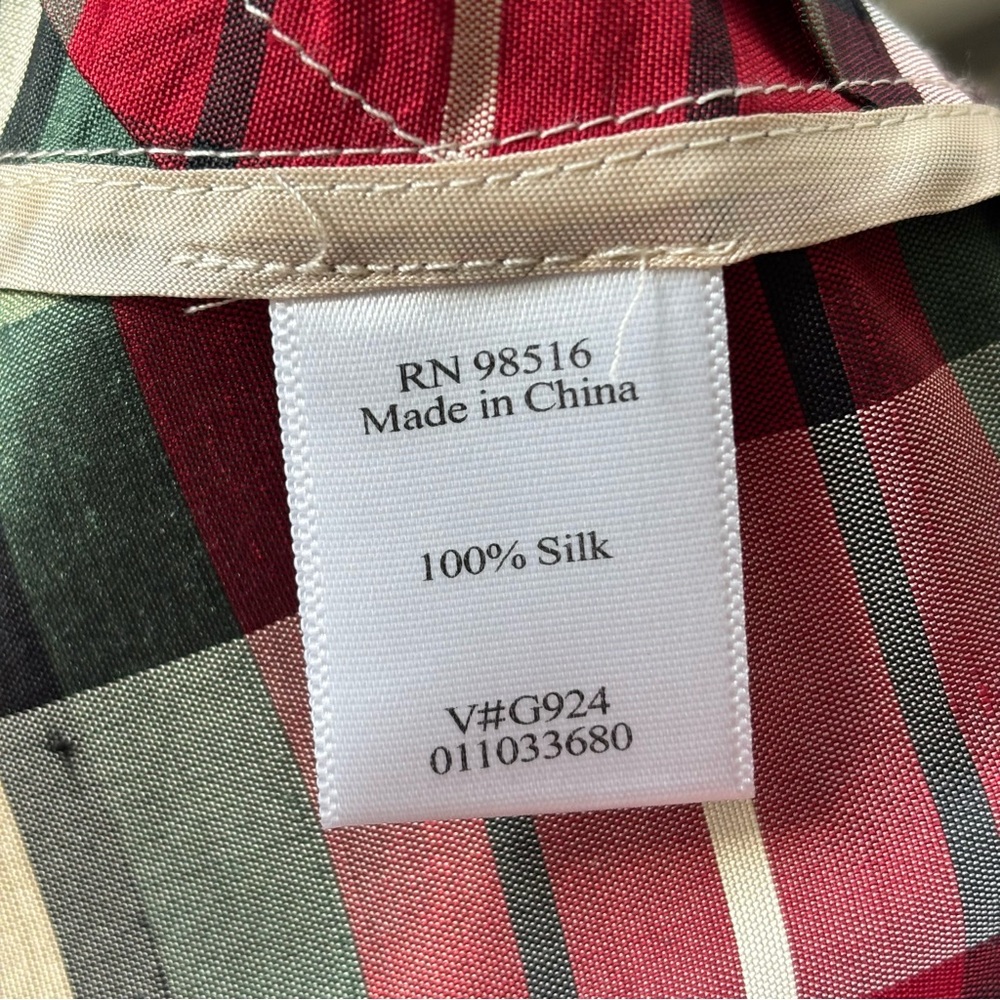 ❤️2/$15 or 3/$21❤️Coldwater Creek Plaid Silk Button-Up Blouse, Size PXL - Picture 13 of 14
